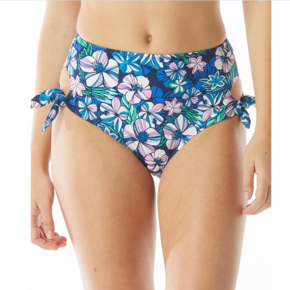 Sundazed Tatum Floral-Print Tie Side High-Waist Bottoms,